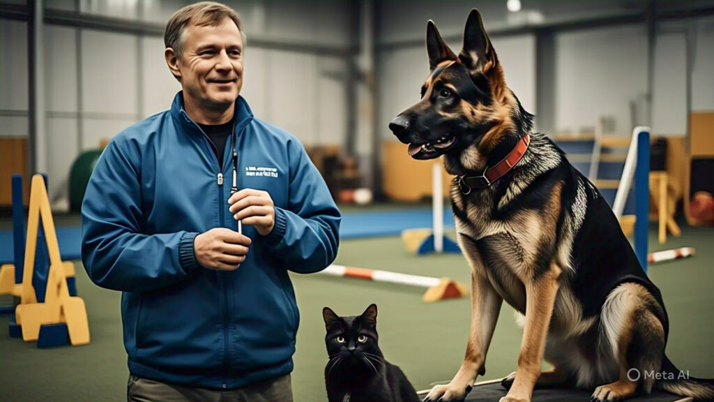 trainer taring pet